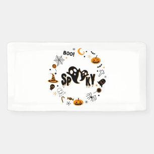 Lona Banner de vinílico 2x1 de Halloween Spooky Ghost