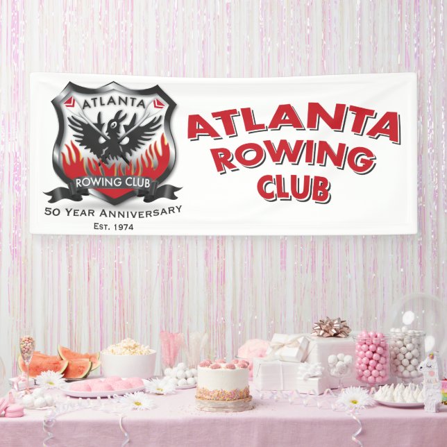 Lona Banner de vinilo de 50 años 2.5' x 6' (Fiesta)