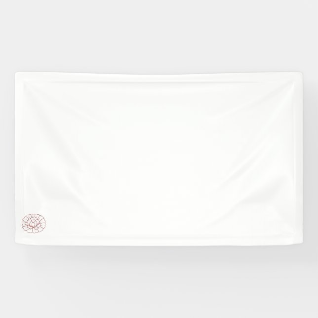 Lona Banner de vinilo de diseño decorativo rojo anaranj (Horizontal)