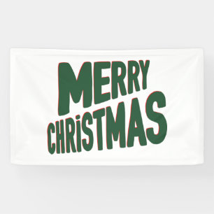 Lona Banner de vinilo de Feliz Navidad 3x5