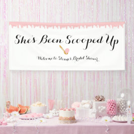 Lona Banner de Vinyl de bienvenida social con helado de