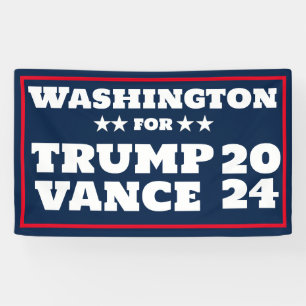 Lona Banner de Washington para Trump Vance 2024