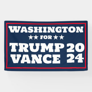 Lona Banner de Washington para Trump Vance 2024