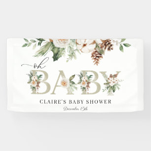 Lona Banner de Winter Oh Baby Shower