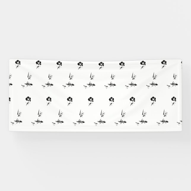 Lona Banner decorativo, gris oscuro, carbón vegetal (Horizontal)