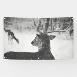 Lona Banner DEER IN SNOW CON GRUPOS