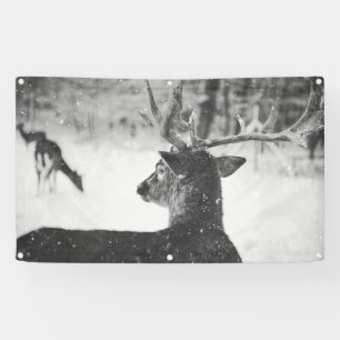 Lona Banner DEER IN SNOW CON GRUPOS