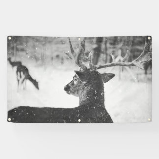 Lona Banner DEER IN SNOW CON GRUPOS