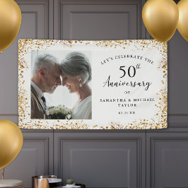 Lona Banner del 50° Aniversario del Boda del Oro