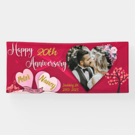 Lona Banner del Aniversario del personalizable con foto