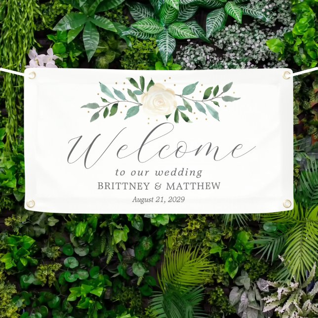 Lona Banner del Boda de bienvenida de Fancy Rosa (Subido por el creador)