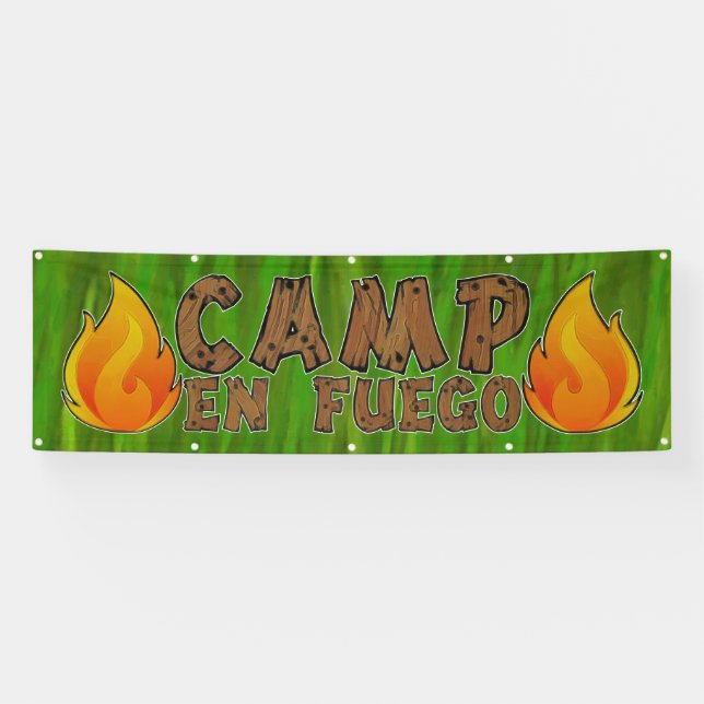 Lona Banner del campamento (Horizontal)