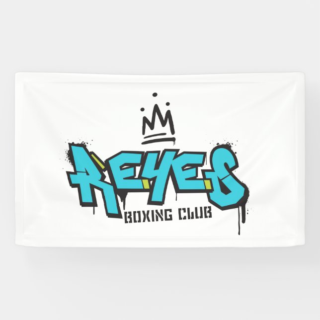Lona Banner del club de boxeo Reyes (Horizontal)