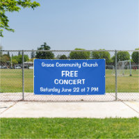 Banner del concierto de la iglesia personalizado