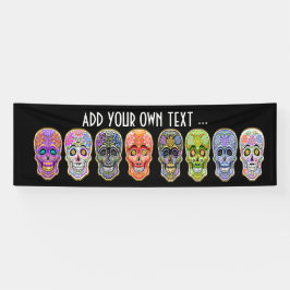 Lona Banner del Día de Muertos - Calaveras de azúcar