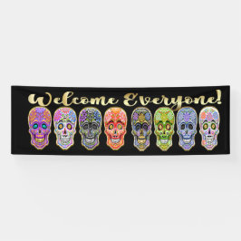 Lona Banner del Día de Muertos - Calaveras de azúcar