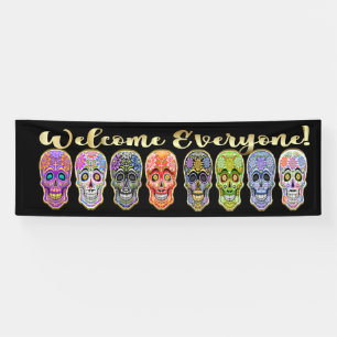 Lona Banner del Día de Muertos - Calaveras de azúcar