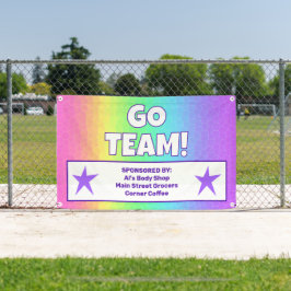 Lona Banner del equipo arcoiris personalizado