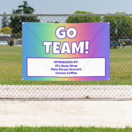 Lona Banner del equipo arcoiris personalizado