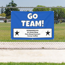 Lona Banner del equipo azul personalizado