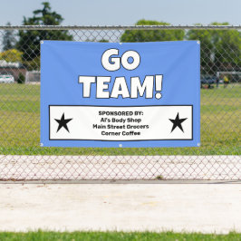 Lona Banner del equipo azul personalizado