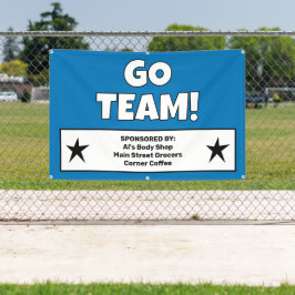 Lona Banner del equipo azul personalizado