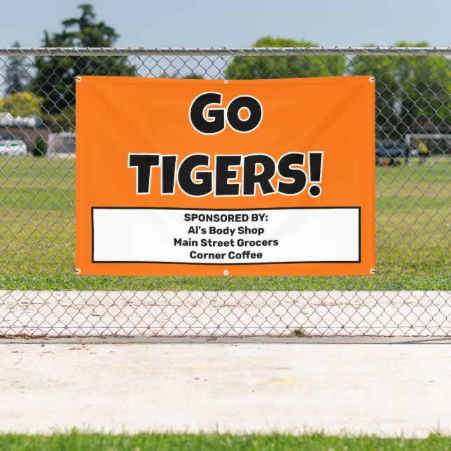Lona Banner del equipo deportivo del Naranja personaliz (in situ)