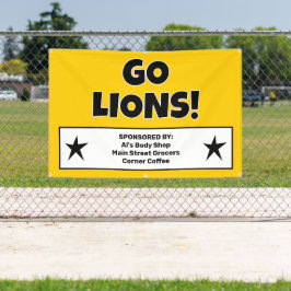 Lona Banner del equipo deportivo personalizado Gold