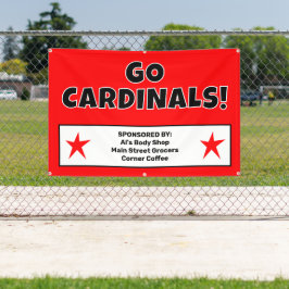 Lona Banner del equipo deportivo rojo personalizado
