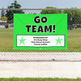 Lona Banner del equipo verde personalizado