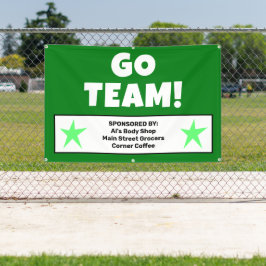 Lona Banner del equipo verde personalizado