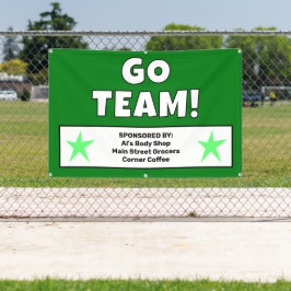 Lona Banner del equipo verde personalizado