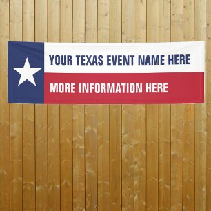 Lona Banner del evento de la bandera de Texas con su in