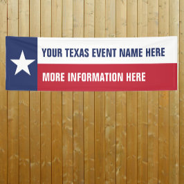 Lona Banner del evento de la bandera de Texas con su in