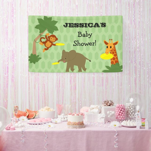 Lona Banner del evento de la jungla de Frisbee (Fiesta)