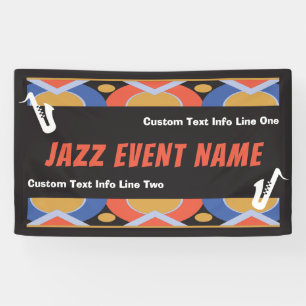 Lona Banner del evento de música de jazz