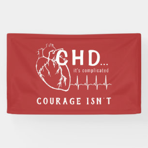 Lona Banner del evento EKG de CHD Heart Sketch