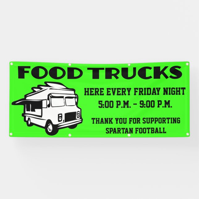 Lona Banner del evento Food Truck (Horizontal)