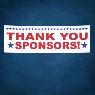 Lona Banner del evento Gracias a los patrocinadores