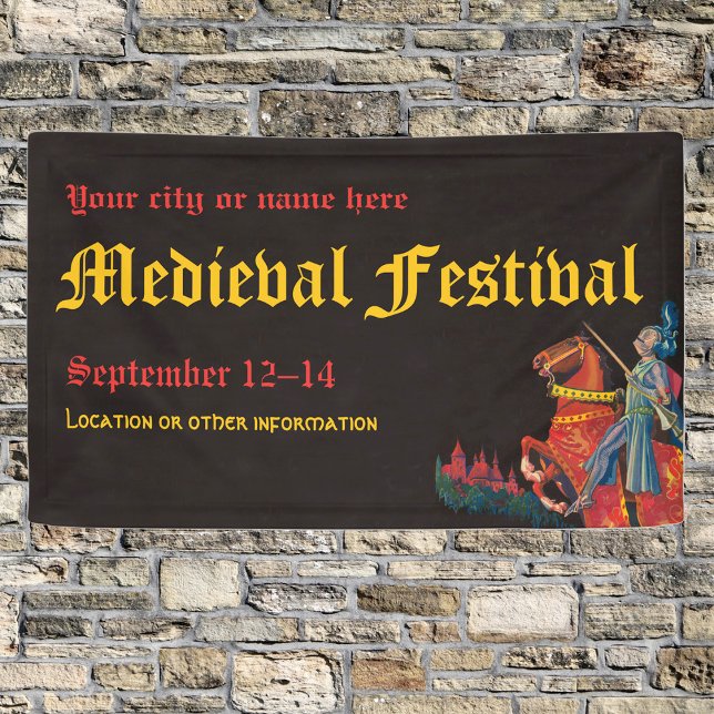 Lona Banner del evento medieval o renacentista de Knigh (Subido por el creador)