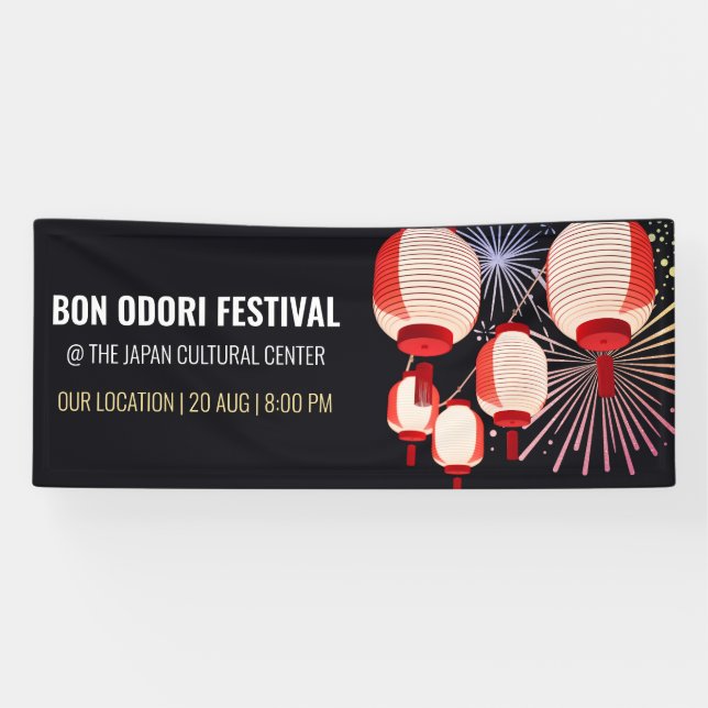 Lona Banner del Festival Bon Odori de Japón | PERSONALI (Horizontal)