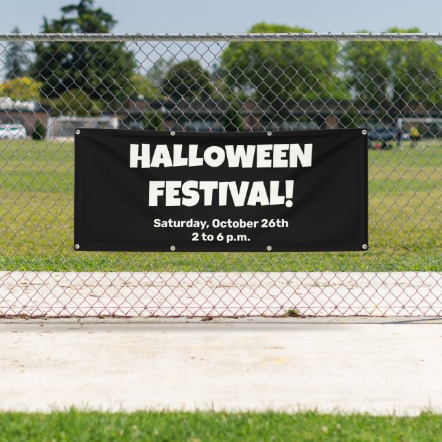Lona Banner del Festival de Halloween personalizado (In situ)