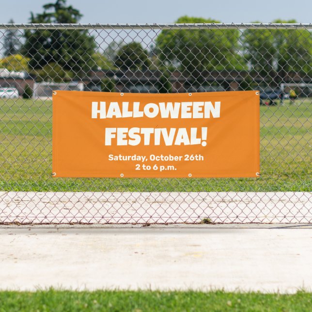 Lona Banner del Festival de Halloween personalizado (In situ)