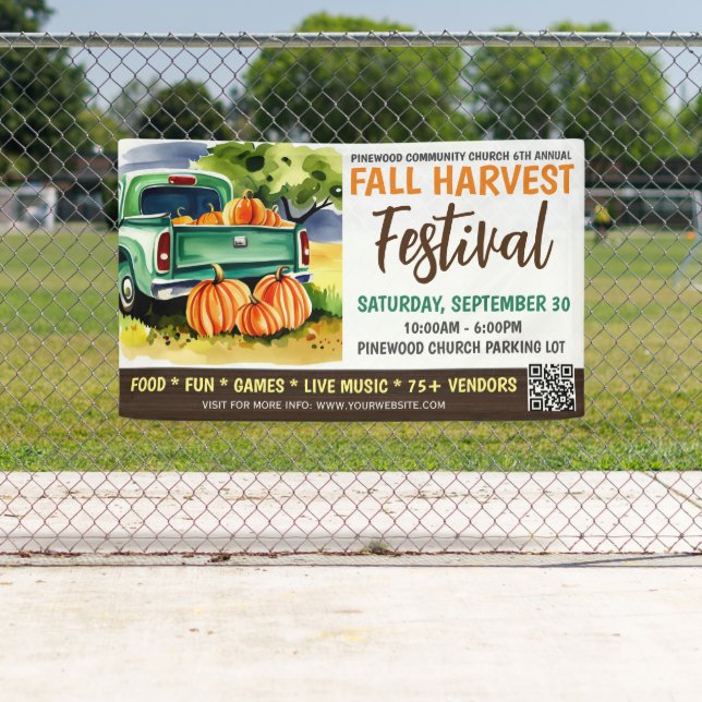 Lona Banner del Festival Fall Harvest (In situ)