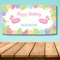 Banner del fiesta del grupo de chicas