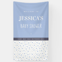 Banner del Personalizado azul de Baby Boy de Baby