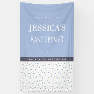 Lona Banner del Personalizado azul de Baby Boy de Baby 