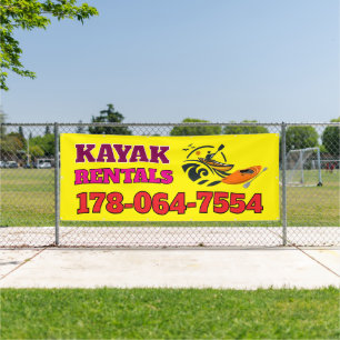 Lona Banner del Personalizado de alquileres de Kayak