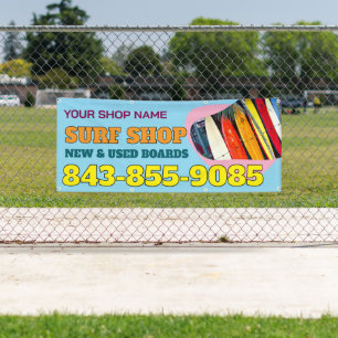 Lona Banner del Personalizado de Tienda de Surf Board