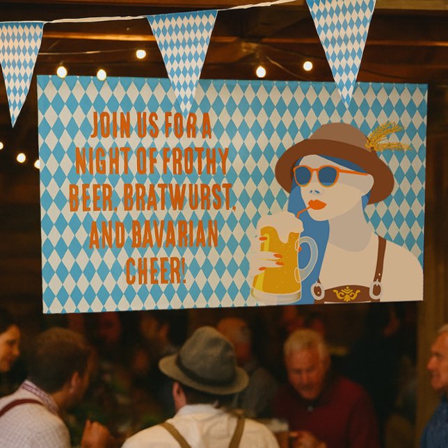 Lona Banner del personalizado Oktoberfest - Dama bávara (Subido por el creador)